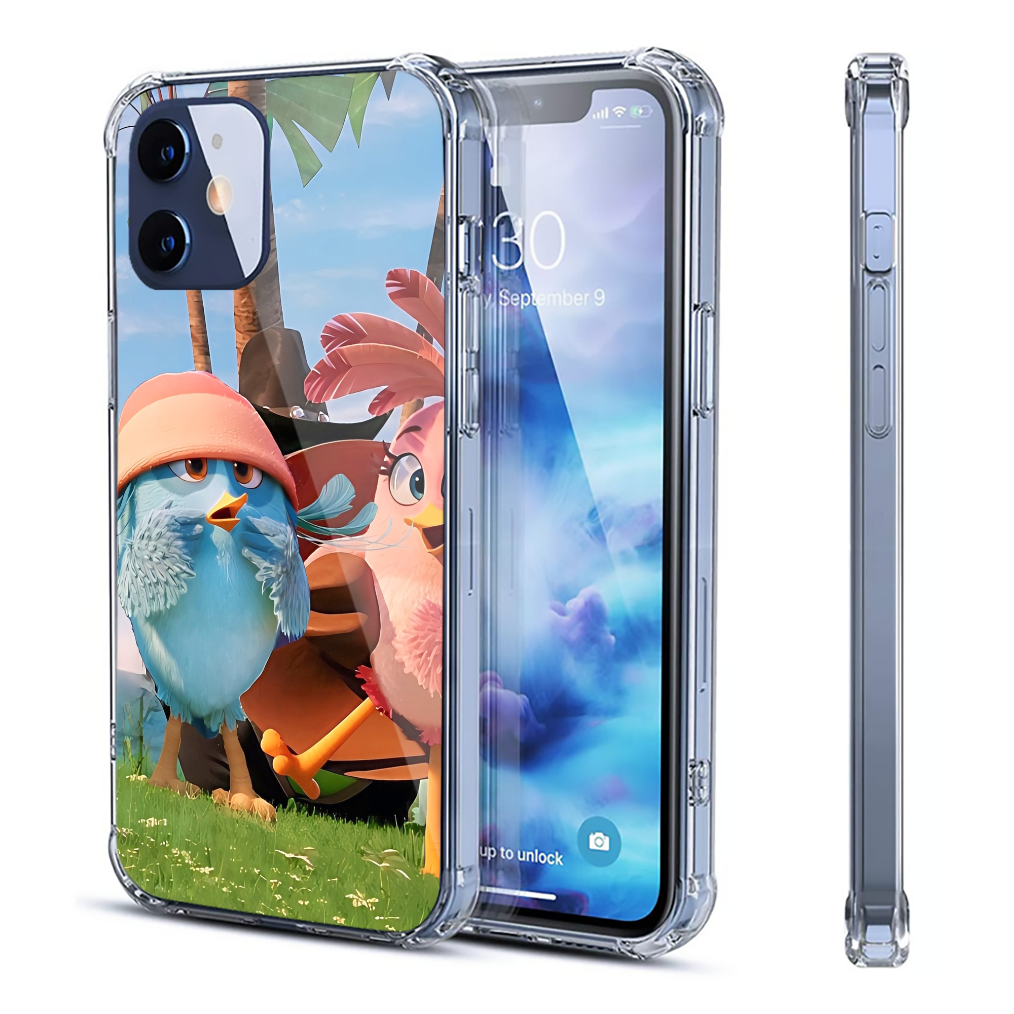（画像用） Angry Birds アングリーバード 【iPhone 12シリーズ対応】透明スマホケース（クリアソフトケース）